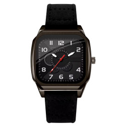 Moda retro al alcance de tu muñeca: Reloj cuadrado de cuero