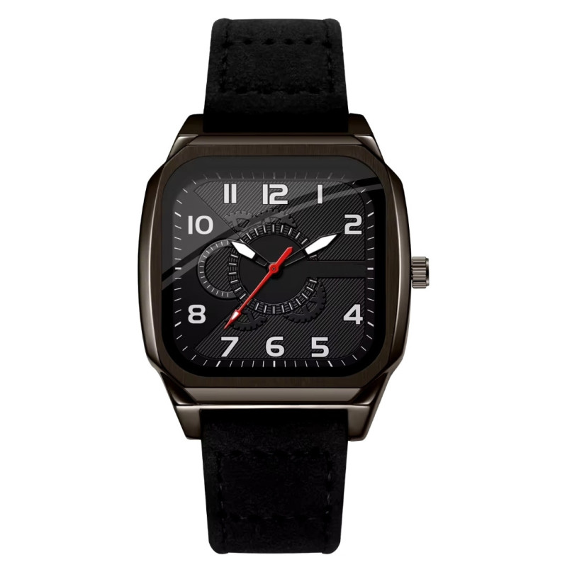 Moda retro al alcance de tu muñeca: Reloj cuadrado de cuero Moda retro al alcance de tu muñeca: Reloj cuadrado de cuero