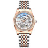 Reloj de mujer mecánico automático con esfera transparente y bisel de cristal Reloj de mujer mecánico automático con esfera transparente y bisel de cristal