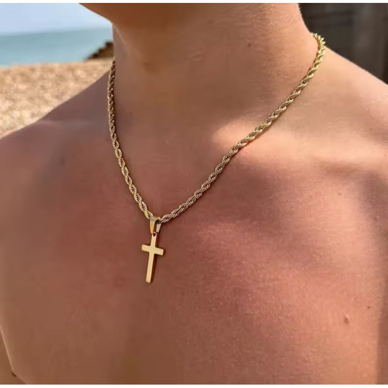 Collar Cruz Versátil en Acero - Regalo Perfecto Collar Cruz Versátil en Acero - Regalo Perfecto