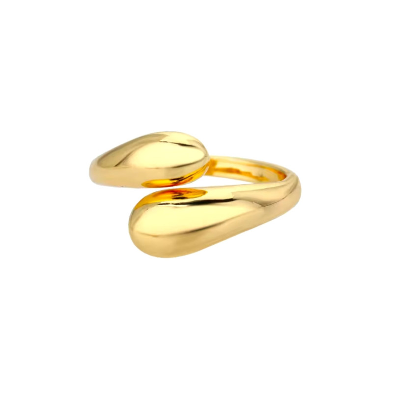 Anillo de oro en forma de gota, diseño único y atemporal Anillo de oro en forma de gota, diseño único y atemporal