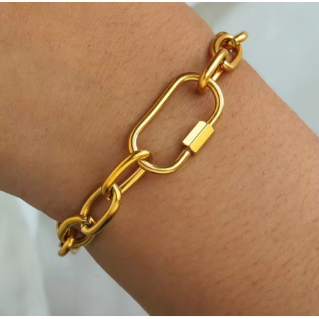 Pulsera dorada versátil con cierre magnético | Para cualquier ocasión