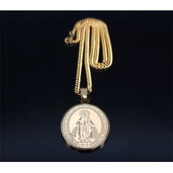 Medalla Milagrosa de la Virgen María en Acero Inoxidable - Diseño Clásico