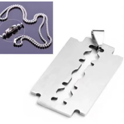 Colgante de Navaja de Afeitar en Acero Inoxidable - Resistente y Elegante