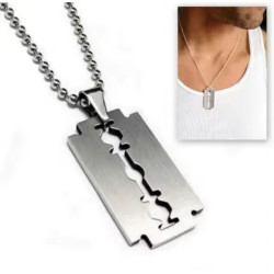 Colgante de Navaja de Afeitar en Acero Inoxidable - Resistente y Elegante