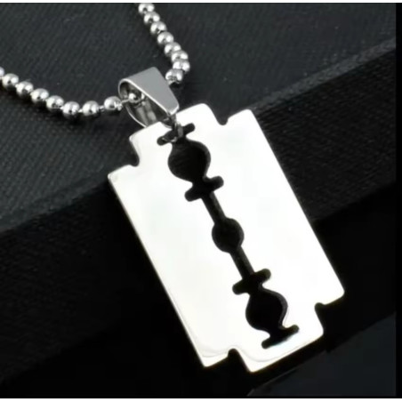 Colgante de Navaja de Afeitar en Acero Inoxidable - Resistente y Elegante