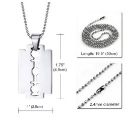 Colgante de Navaja de Afeitar en Acero Inoxidable - Resistente y Elegante