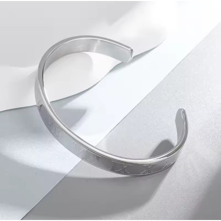 Pulsera de Acero Inoxidable Dorado con Numeros Romanos - Elegante y Minimalista