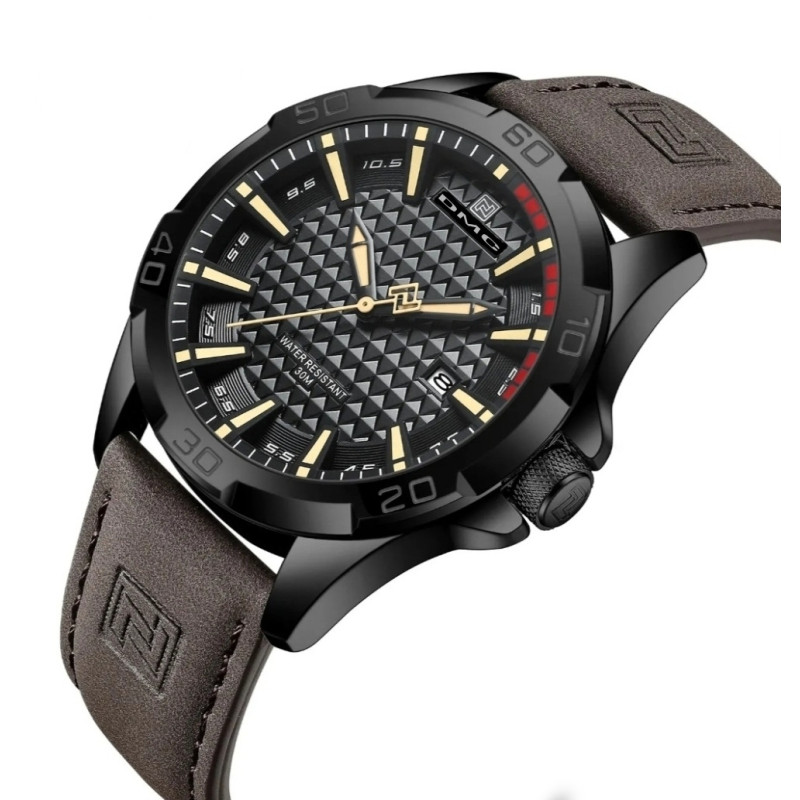 Reloj de hombre elegante y deportivo: Resistente al agua, diseño moderno y correa de cuero. Reloj de hombre elegante y deportivo: Resistente al agua, diseño moderno y correa de cuero.