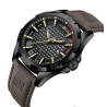 Reloj de hombre elegante y deportivo: Resistente al agua, diseño moderno y correa de cuero.