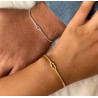 Pulseras de pareja con nudo elegante | Acero inoxidable | Regalo romántico