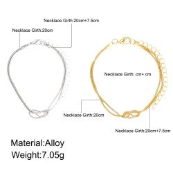 Pulseras de pareja con nudo elegante | Acero inoxidable | Regalo romántico