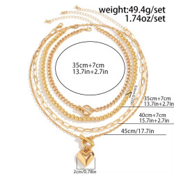Juego de 4 Collares de Oro - Perfecto para cualquier ocasión