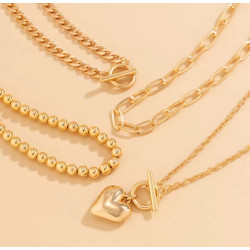 Juego de 5 Collares de Oro - Perfecto para cualquier ocasión