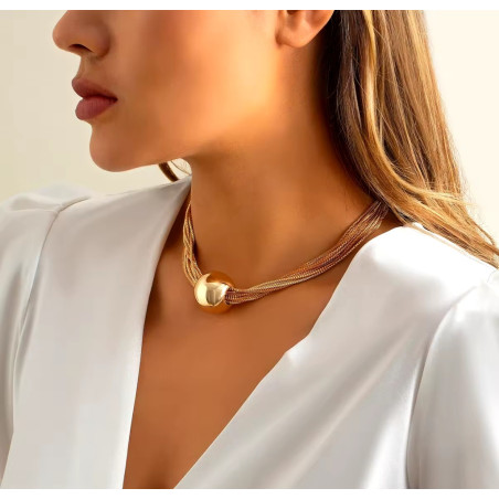 Collar Gargantilla de Bola Dorada Minimalista - Elegante y Versátil