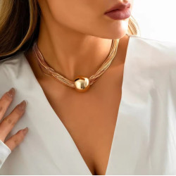 Collar Gargantilla de Bola Dorada Minimalista - Elegante y Versátil