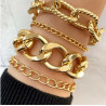 Pulseras de cadena dorada: Set de 4 piezas, diseño minimalista y moderno
