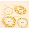 Pulseras de cadena dorada: Set de 4 piezas, diseño minimalista y moderno