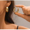 Aretes Aro Minimalistas de 3cm en Oro: Elegancia Simple y Sofisticada