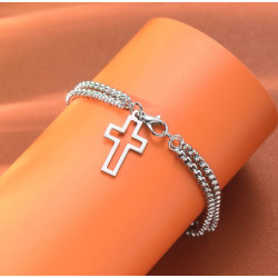 Pulsera Cruz Minimalista: Elegancia y Fe en Cada Detalle