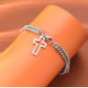 Pulsera Cruz Minimalista: Elegancia y Fe en Cada Detalle
