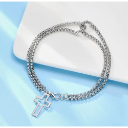 Pulsera Cruz Minimalista: Elegancia y Fe en Cada Detalle