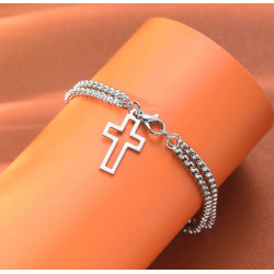 Pulsera Cruz Minimalista: Elegancia y Fe en Cada Detalle