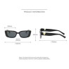 Gafas de sol rectangulares negras con detalle dorado | Estilo moderno y urbano