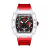 Reloj Skeleton con Correa de Silicona Roja: Estilo único y deportivo Reloj Skeleton con Correa de Silicona Roja: Estilo único y deportivo
