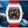 Reloj Skeleton con Correa de Silicona Roja: Estilo único y deportivo Reloj Skeleton con Correa de Silicona Roja: Estilo único y deportivo