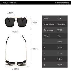 Gafas de sol retro vintage para hombre: Estilo aviador moderno con marco dorado y lentes polarizadas