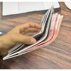 Cartera Compacta Elegante para Caballero | Patrón Billete de 100 Dólares