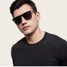 Gafas de Sol Cuadradas Polarizadas Negras - Protección UV400