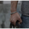 Pulsera Cuff Hombre Acero Inoxidable Vintage - Diseño Trenzado Étnico Unisex