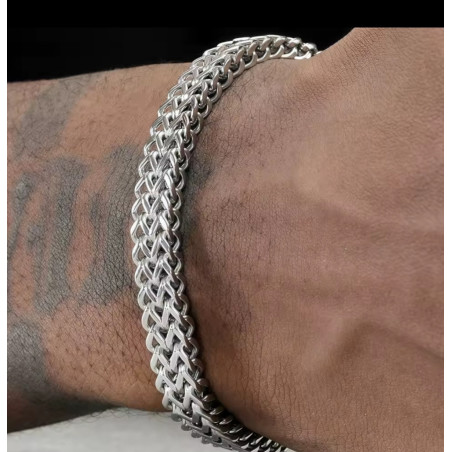 Pulsera de acero inoxidable de eslabones gruesos para hombre