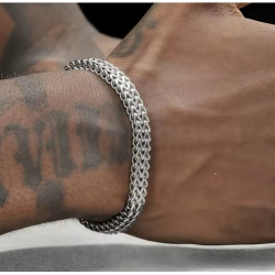 Pulsera de acero inoxidable de eslabones gruesos para hombre