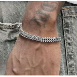 Pulsera de acero inoxidable de eslabones gruesos para hombre